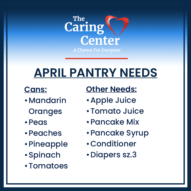 April Food Pantry Needs