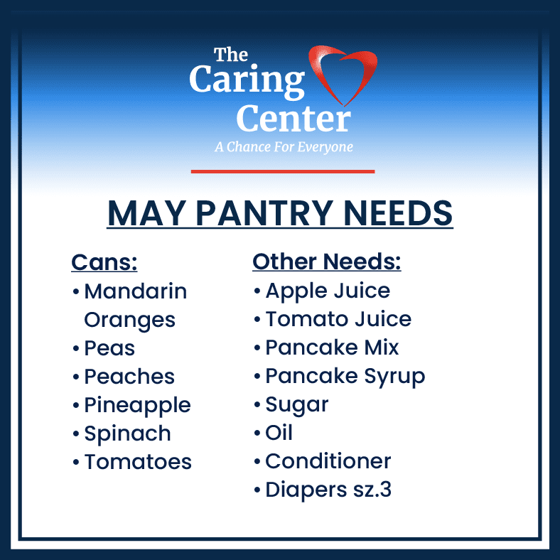 May Food Pantry Needs